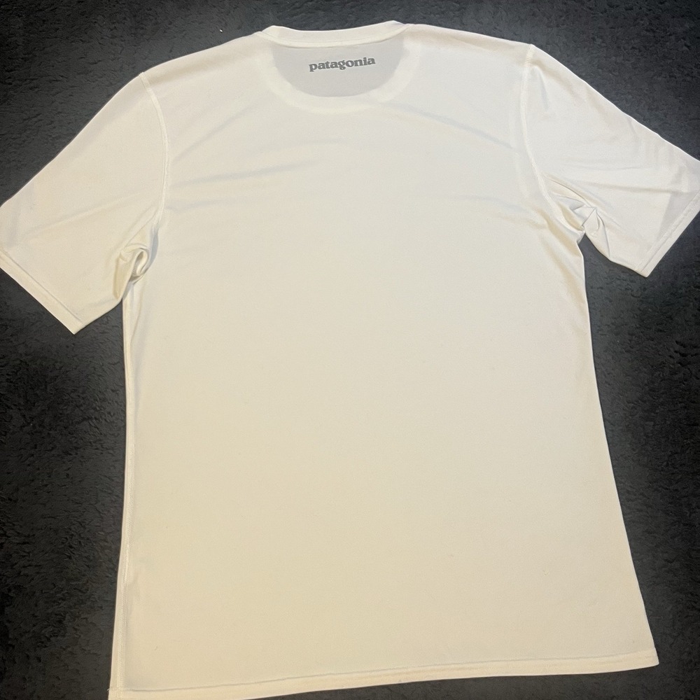 Patagonia Daily Capilene Baselayer Mens L Off White Short Sleeve T-Shirt outdoor